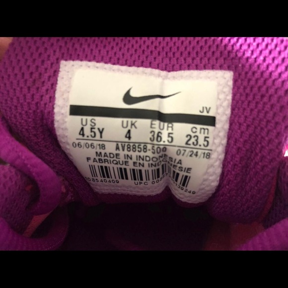 Nike Tanjun Print (GS) Youth Girls/ Violet Pink - Picture 5 of 6